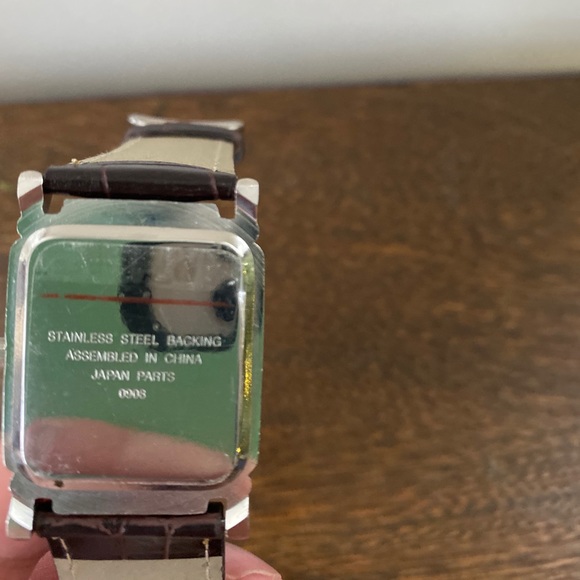 Stainless Steel Watch with Crocodile Strap - Picture 2 of 3